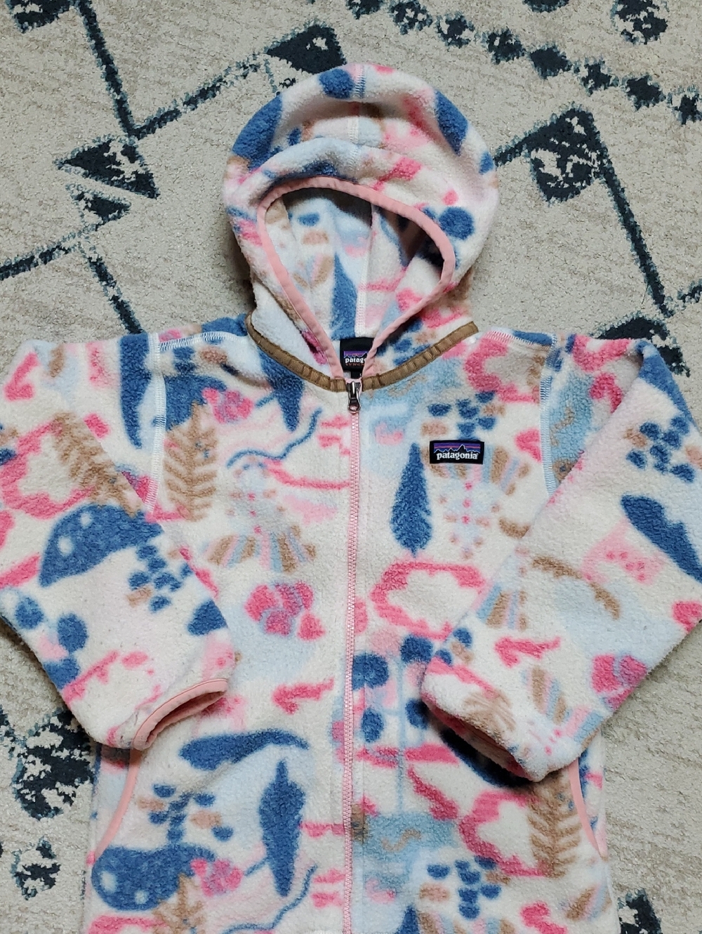 Patagonia Girls' Hooded Fleece Jacket 5T